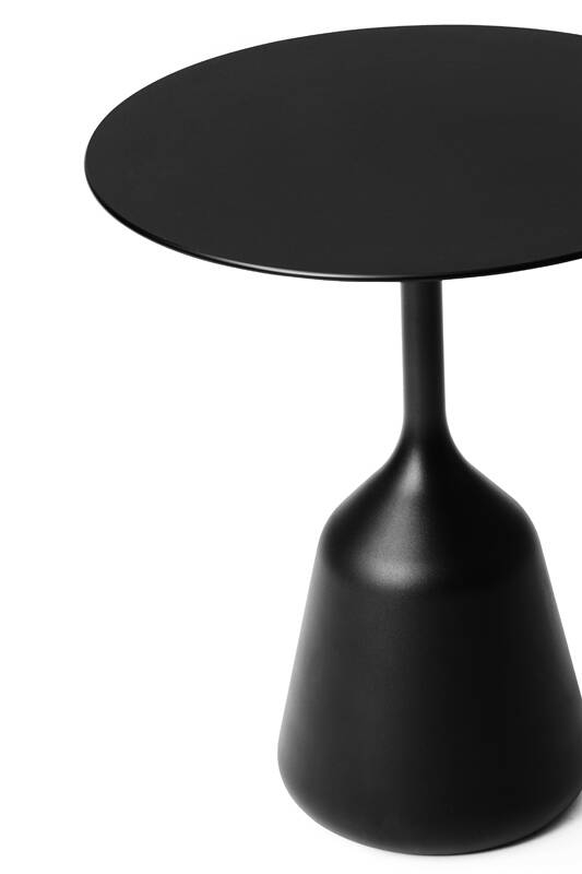 Table d'appoint guéridon COIN HIGH Stratifié noir/ noir WENDELBO