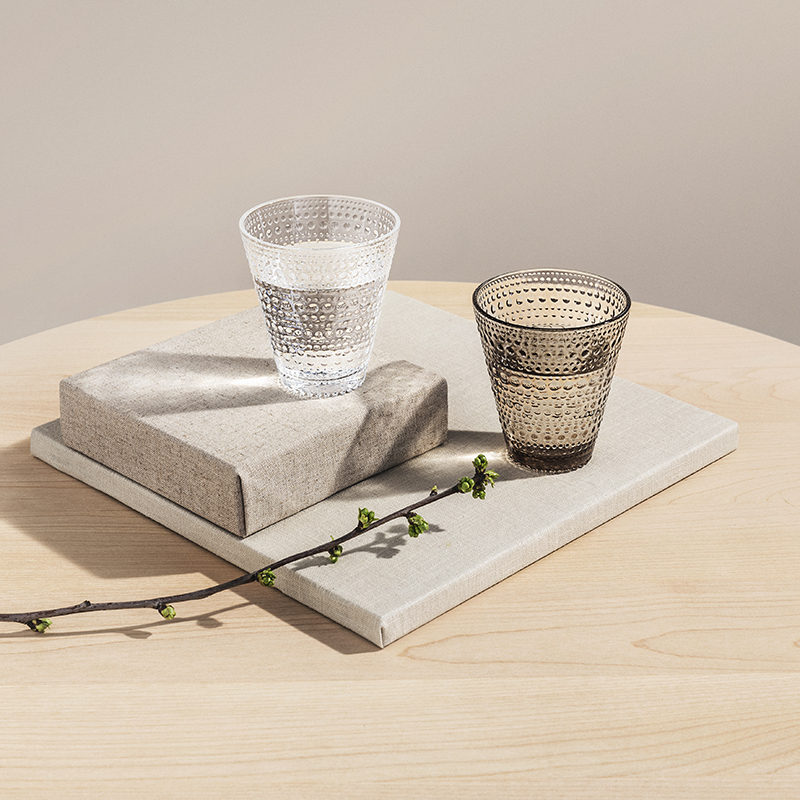 Carafe & verre Set de 2 verres KASTEHELMI 30cl Gris foncé IITTALA