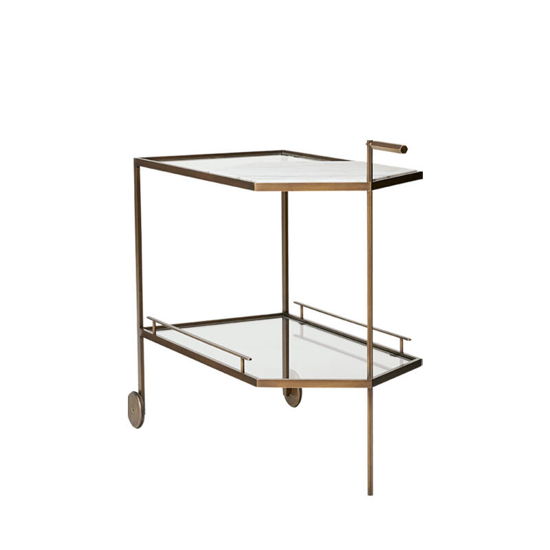 Desserte GIN LANE Bronze fumé/ marbre Calacatta MAN OF PARTS