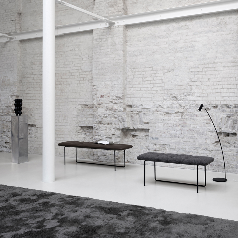 Banc TIP TOE Medium Cuir Parma noir WENDELBO