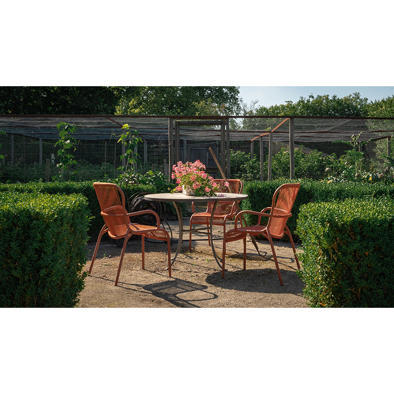 Chaise extérieur Petit fauteuil LOOP Terracotta VINCENT SHEPPARD