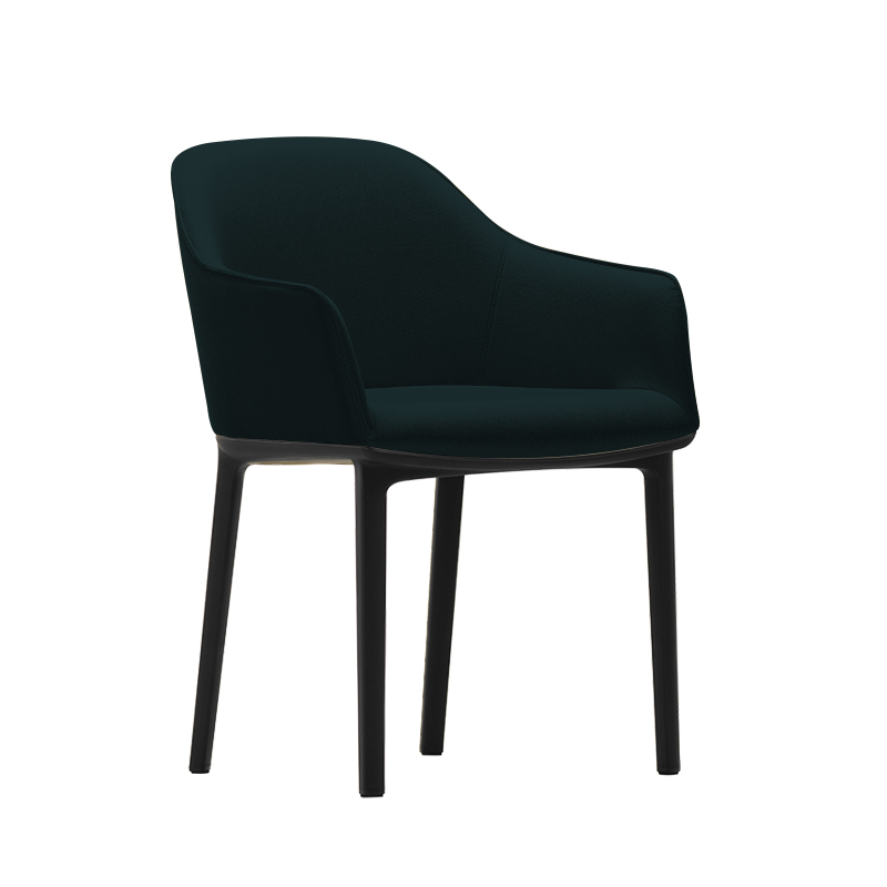Chaise SOFTSHELL Pétrole/ noir 43 VITRA