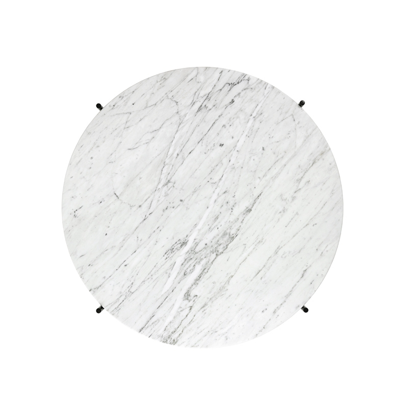 Table basse TS COFFEE Ø 80 Marbre Carrara blanc GUBI
