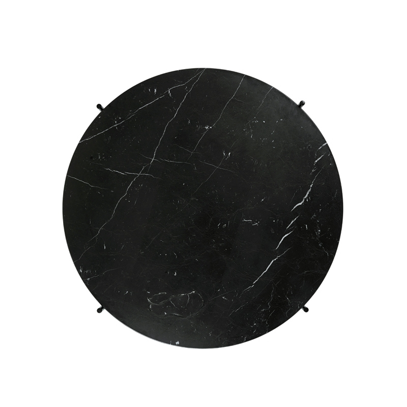 Table basse TS COFFEE Ø 80 Marbre Marquina noir GUBI