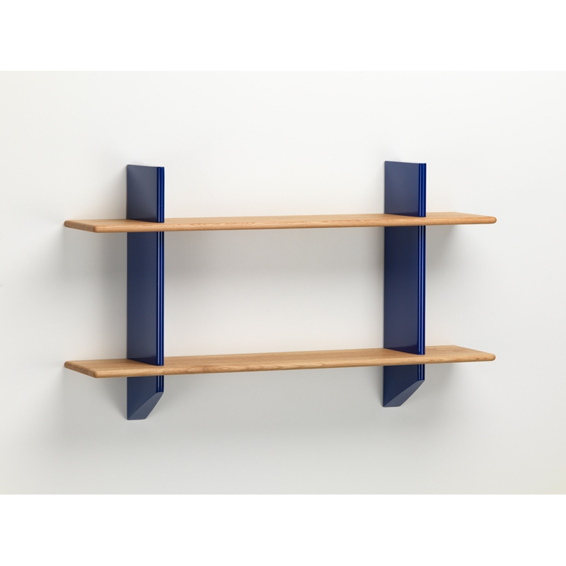 Etagère RAYONNAGE MURAL Chêne naturel/ Prouvé Bleu Marcoule VITRA