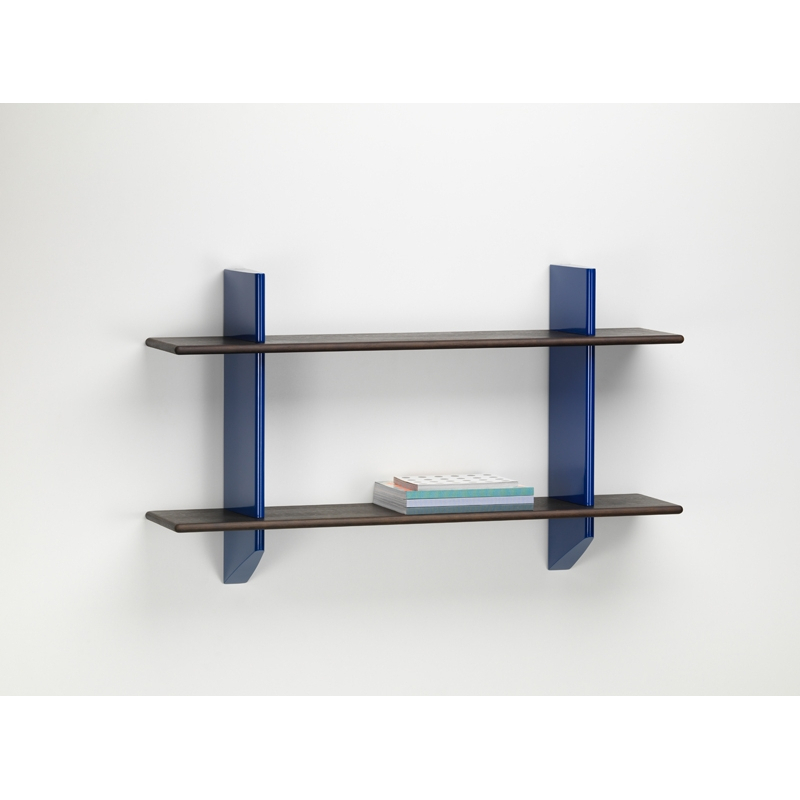 Etagère RAYONNAGE MURAL Chêne foncé/ Prouvé Bleu Marcoule VITRA