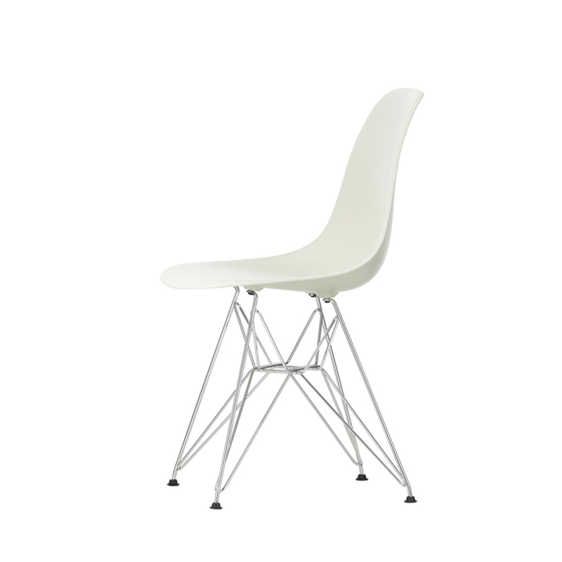 Chaise EAMES PLASTIC CHAIR DSR Pieds Tour Eiffel Gris galet RE VITRA