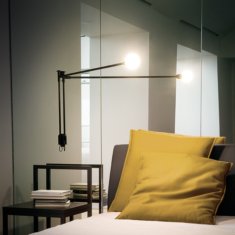 Applique POTENCE PIVOTANTE MINI Noir NEMO LIGHTING