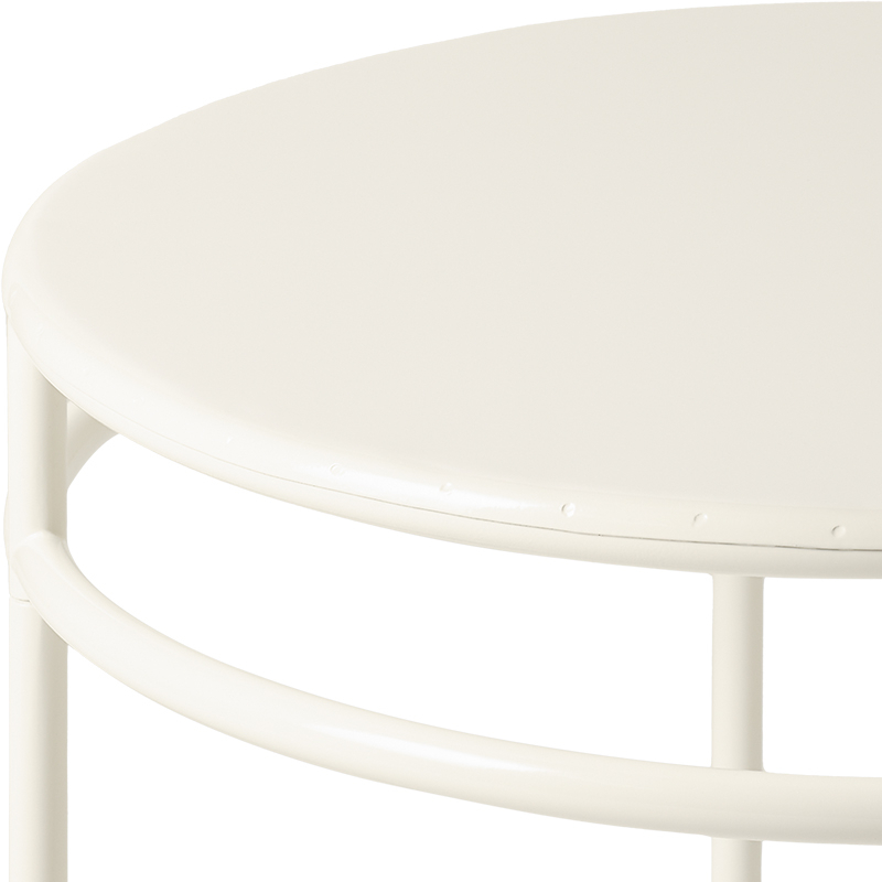 Table basse T37 Ø80  Blanc perlé TOLIX