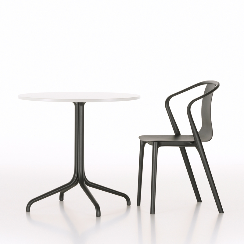 Chaise BELLEVILLE ARMCHAIR plastique Crème VITRA