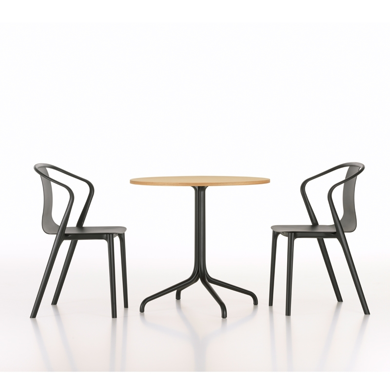 Chaise BELLEVILLE ARMCHAIR plastique Gris mousse VITRA