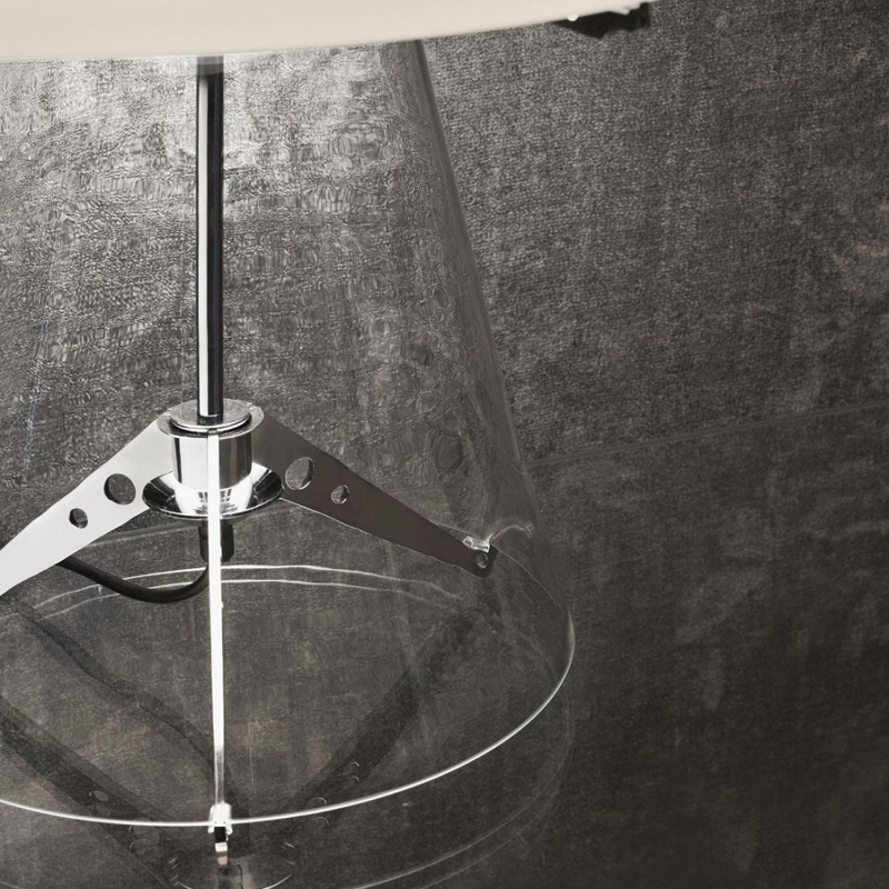 Lampe à poser METAFORA Transparent/ blanc FONTANA ARTE