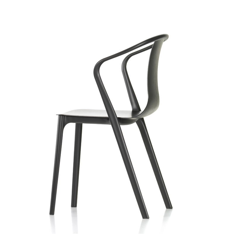 Chaise BELLEVILLE ARMCHAIR bois Chêne foncé VITRA