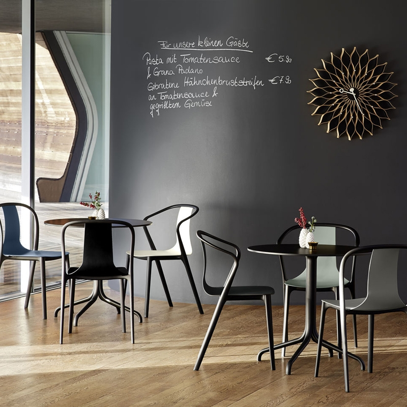 Table extérieur BELLEVILLE OUTDOOR 75x75 Noir VITRA