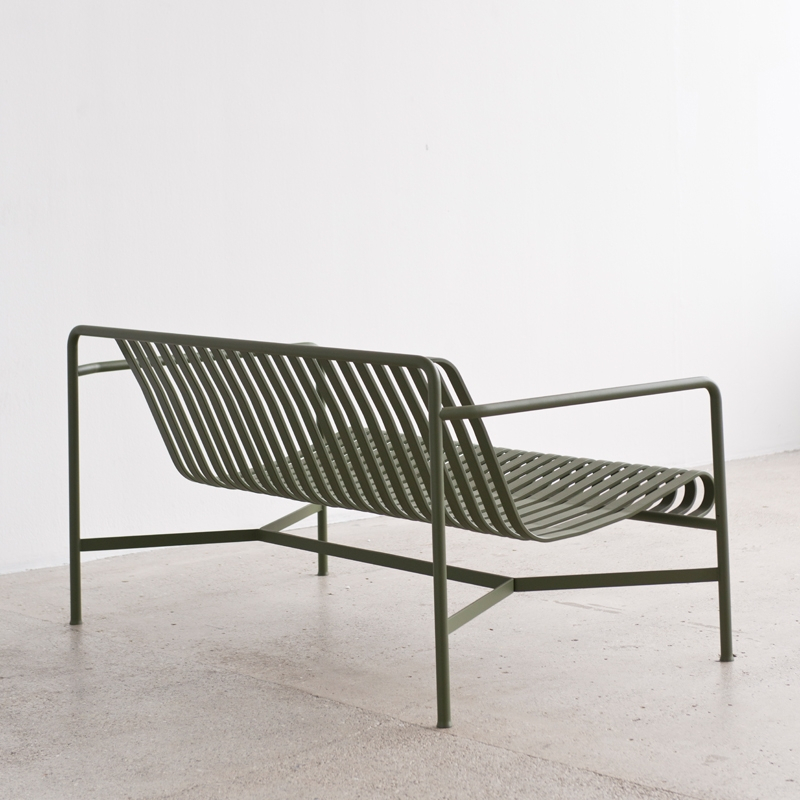 Banc extérieur PALISSADE L128 Gris clair HAY