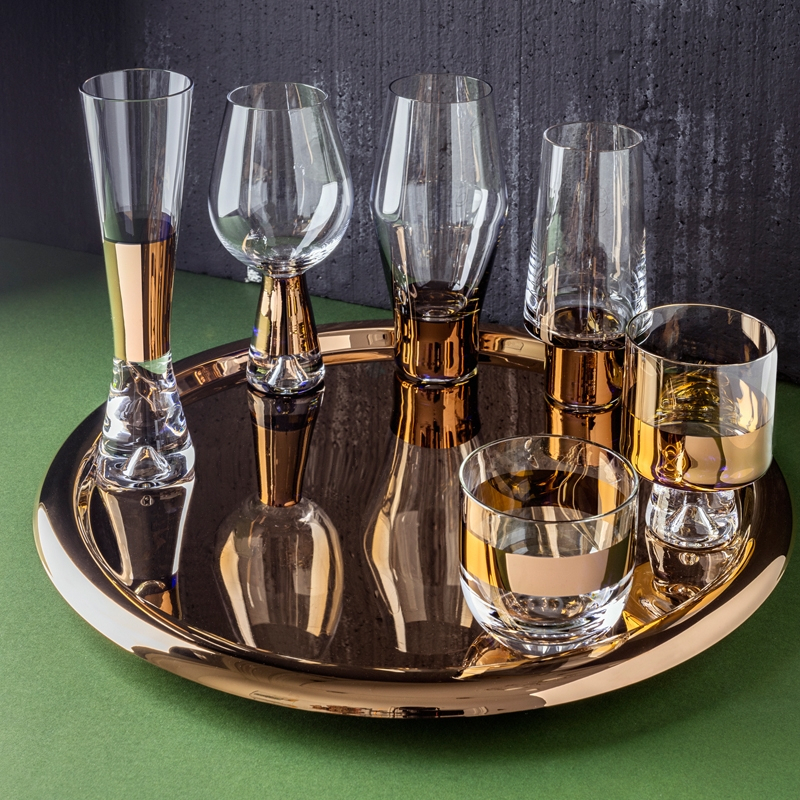 Carafe & verre Set de 2 verres à vin TANK Cuivre TOM DIXON