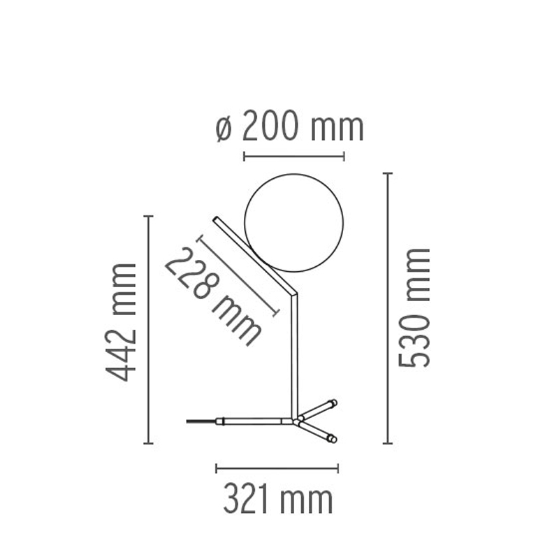 Lampe à poser IC T1 HIGH Noir FLOS