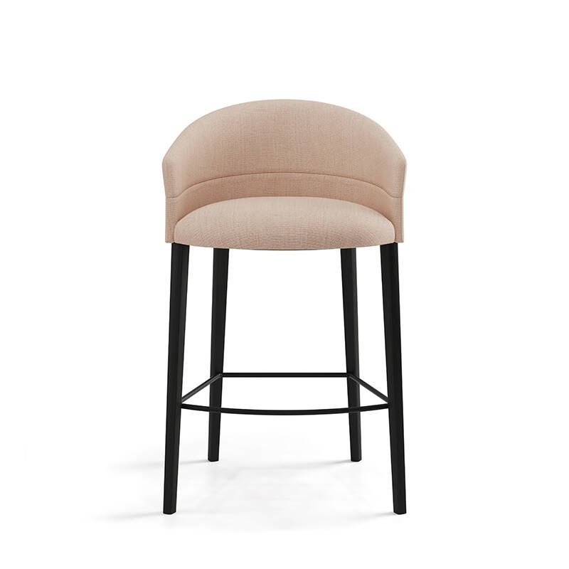 Tabouret haut COPA pieds bois Crisp 4711 VICCARBE