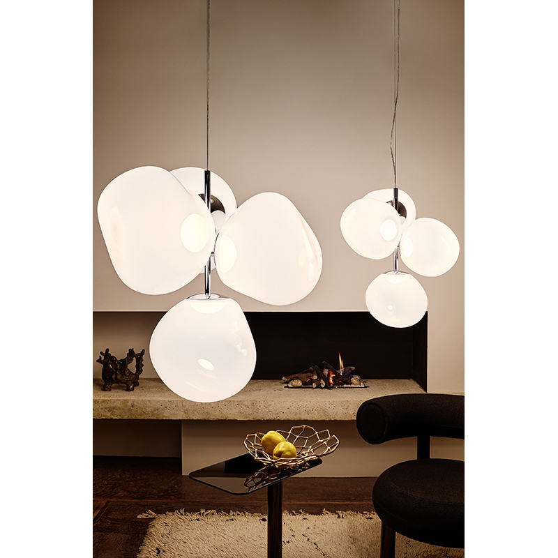 Suspension MELT MINI CHANDELIER Opalin/ Or TOM DIXON