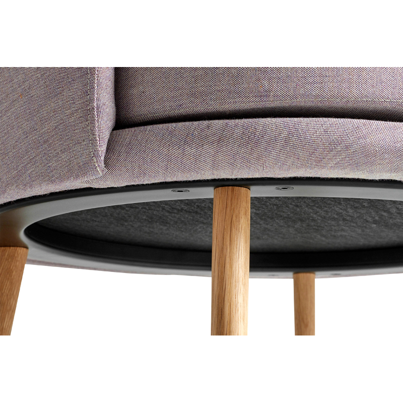 Fauteuil DORSO pieds chêne Remix 682 HAY