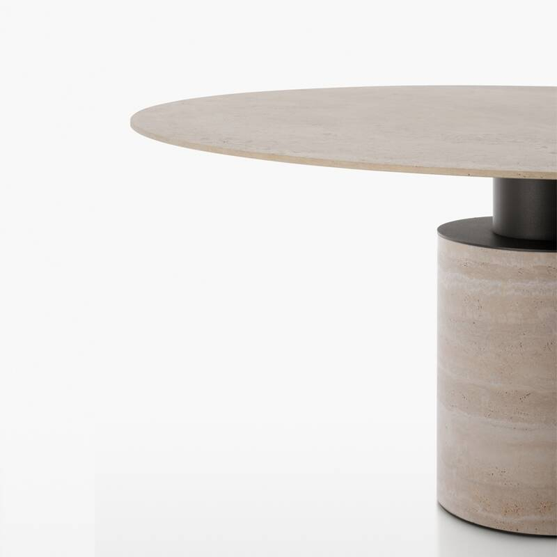 Table CRESO Ø 130 Travertin ACERBIS