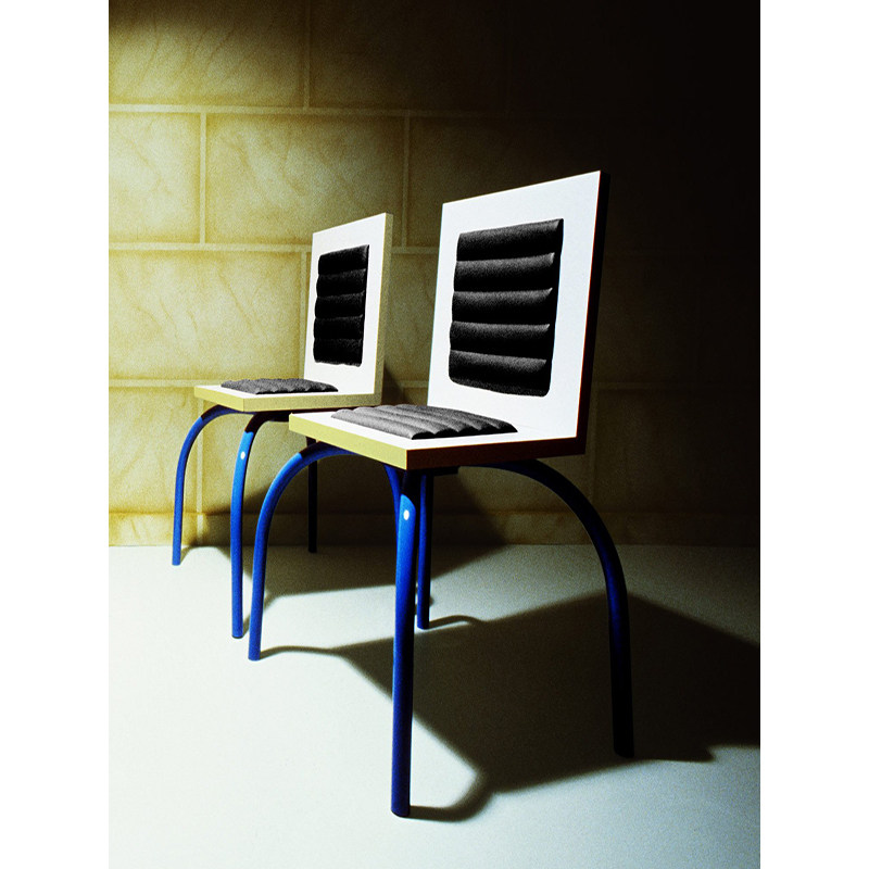 Chaise RIVIERA Noir MEMPHIS MILANO