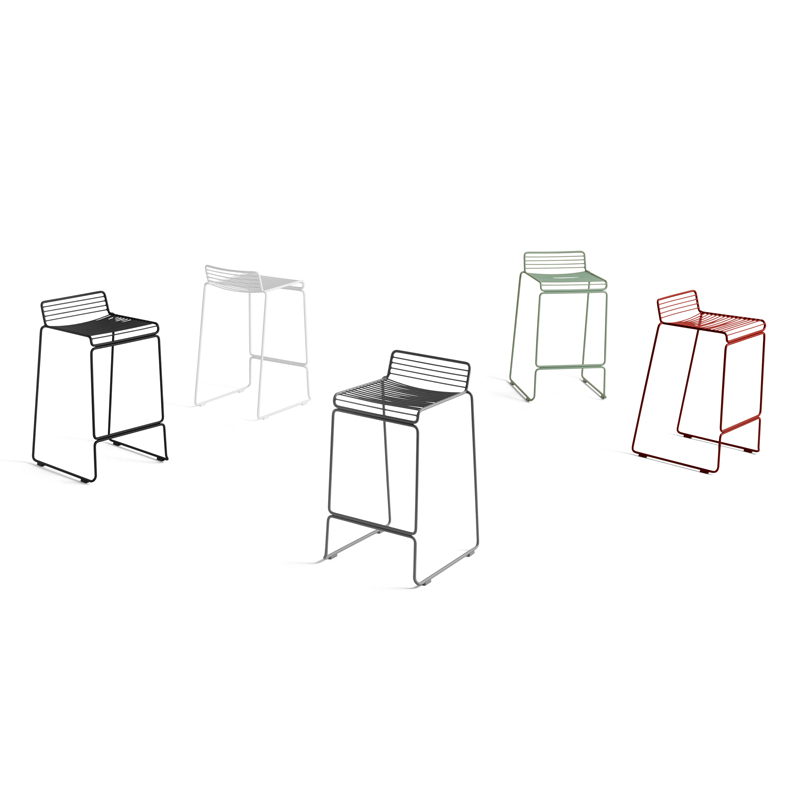 Tabouret haut HEE BARSTOOL H 65 Noir HAY