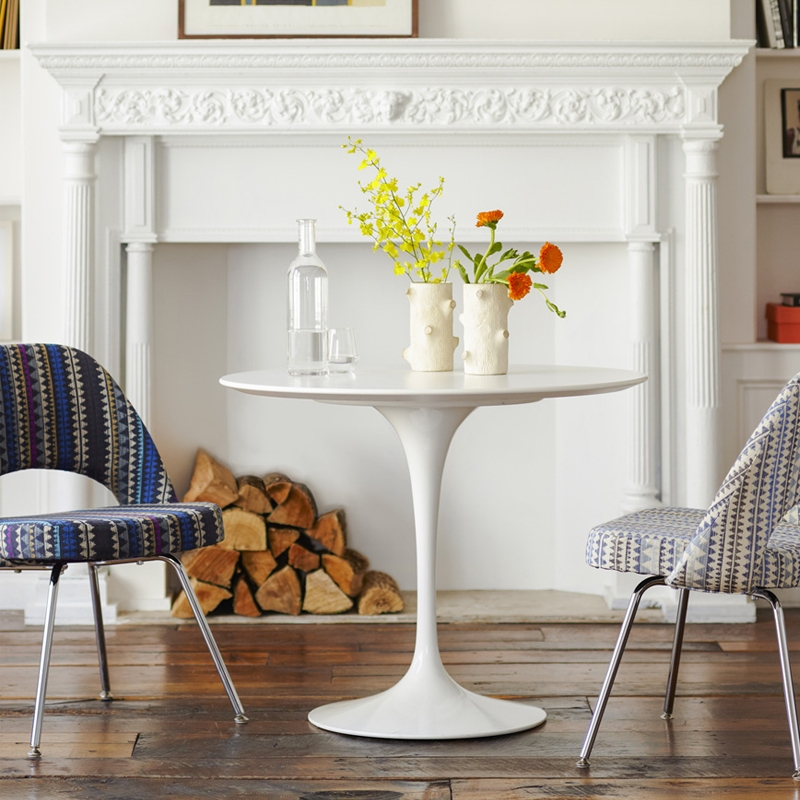 Table SAARINEN plateau stratifié Blanc KNOLL