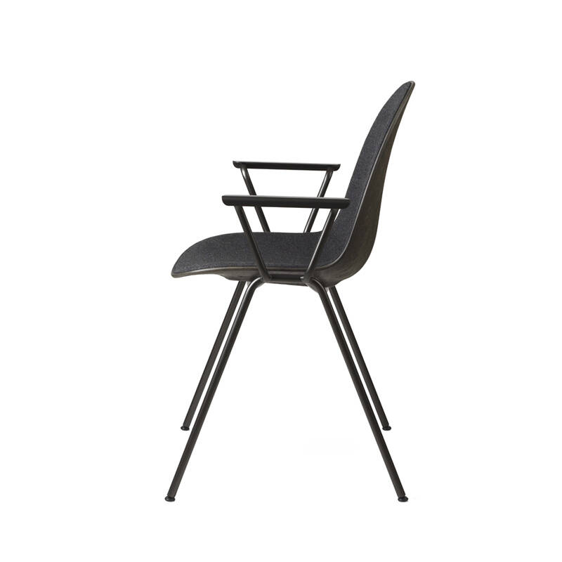 Chaise ETERNITY  avec accoudoirs face avant rembourrée Re-Wool 198 MATER