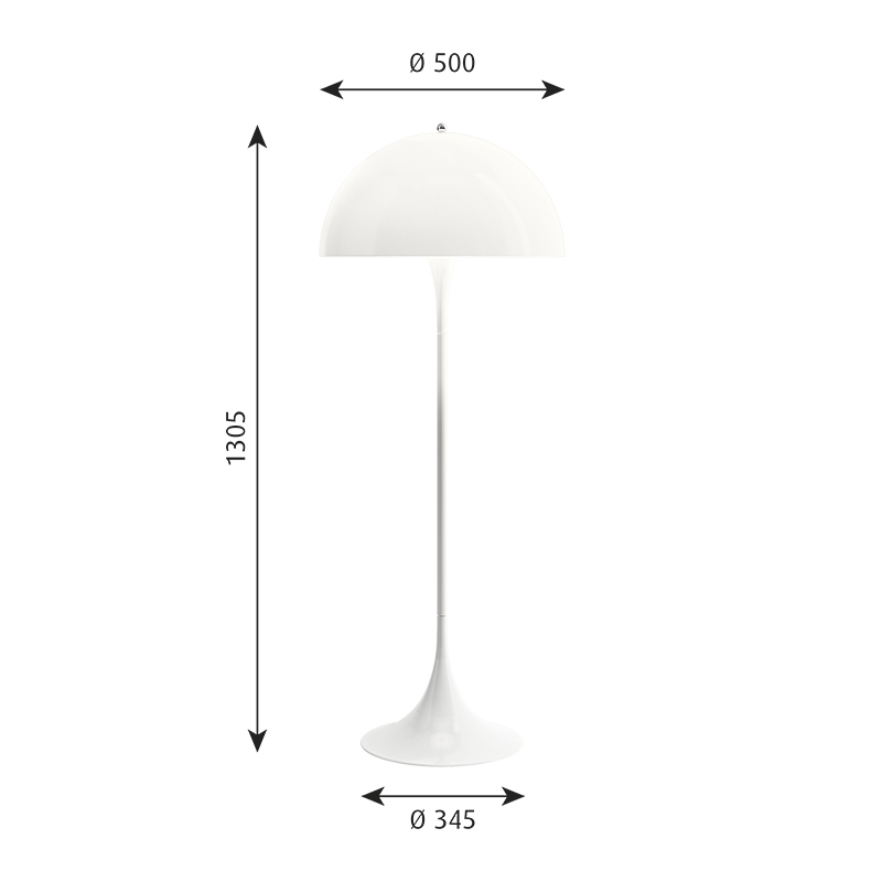 Lampadaire PANTHELLA Blanc opalin LOUIS POULSEN