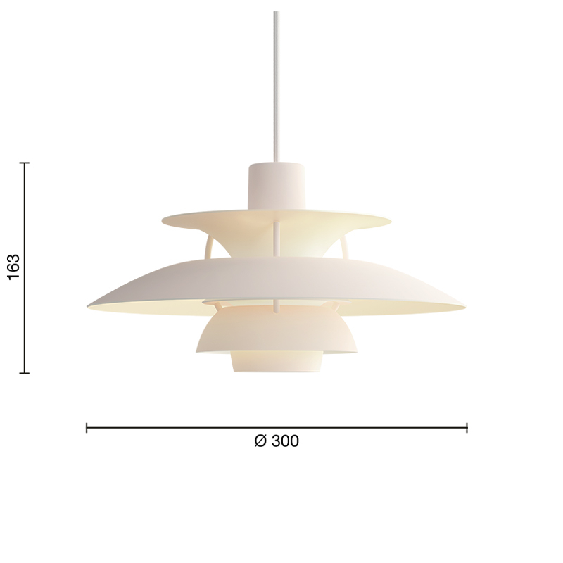 Suspension PH 5 MINI Monochrome Pale Blush LOUIS POULSEN