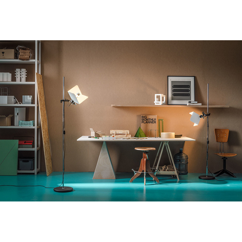 Lampadaire TRIEDRO Blanc et noir STILNOVO