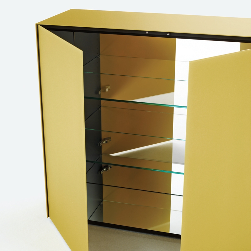 Meuble de rangement MAGIC BOX 2 portes Jaune GLAS ITALIA