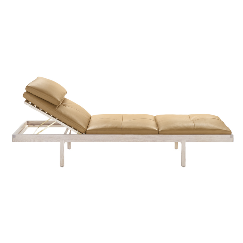 Canapé DAYBED Cuir Elegant Camel/ frêne blanchi BASSAMFELLOWS