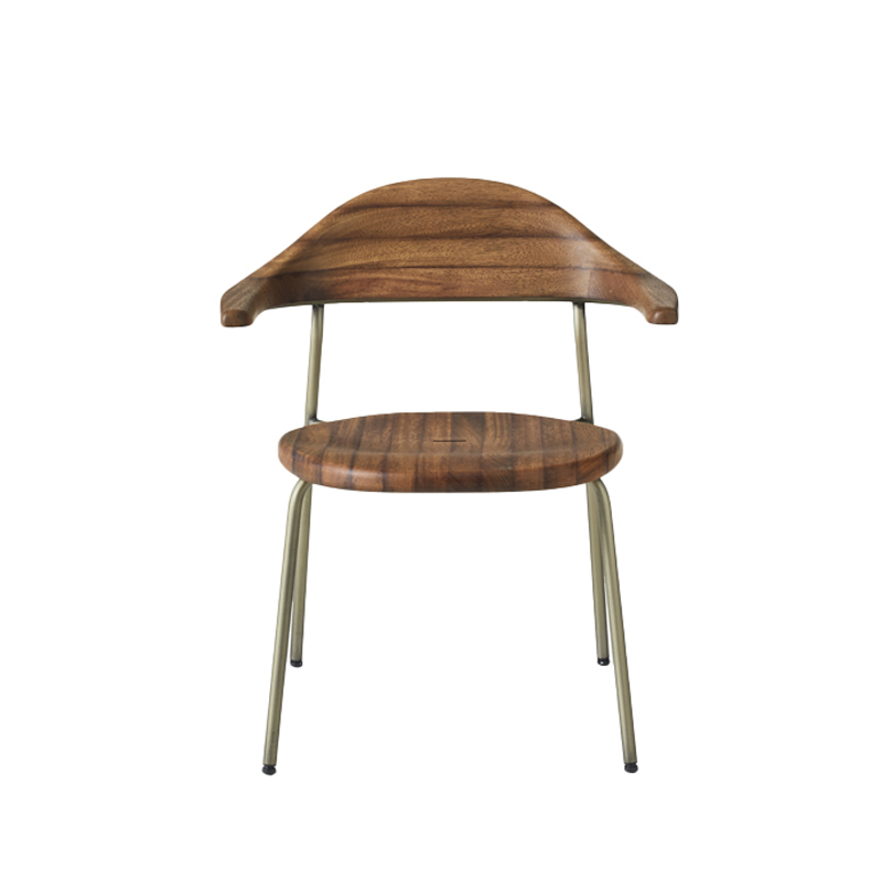 Chaise BICORN Iroko/ bronze BASSAMFELLOWS