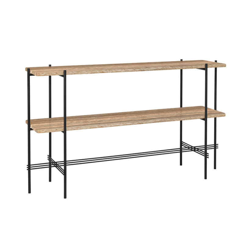 Console TS H 72 Travertin taupe chaud GUBI