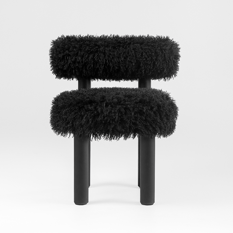 Chaise GROPIUS CS2 FLUFFY Azur cotonneux Carbone/ frêne noir NOOM HOME