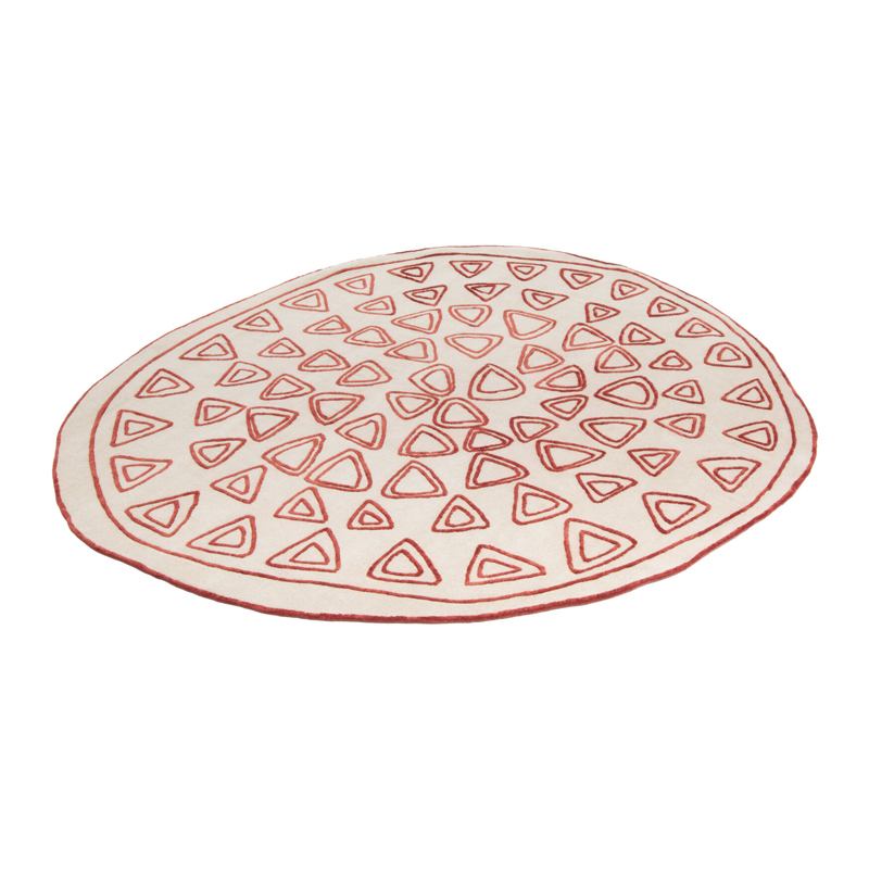 Tapis Tapis NAÏF TRIANGLES Rouge CC-TAPIS