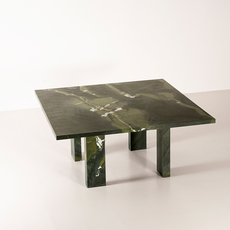 Table CLOCKWISE 160x160 Marbre Vert Avocado TACCHINI