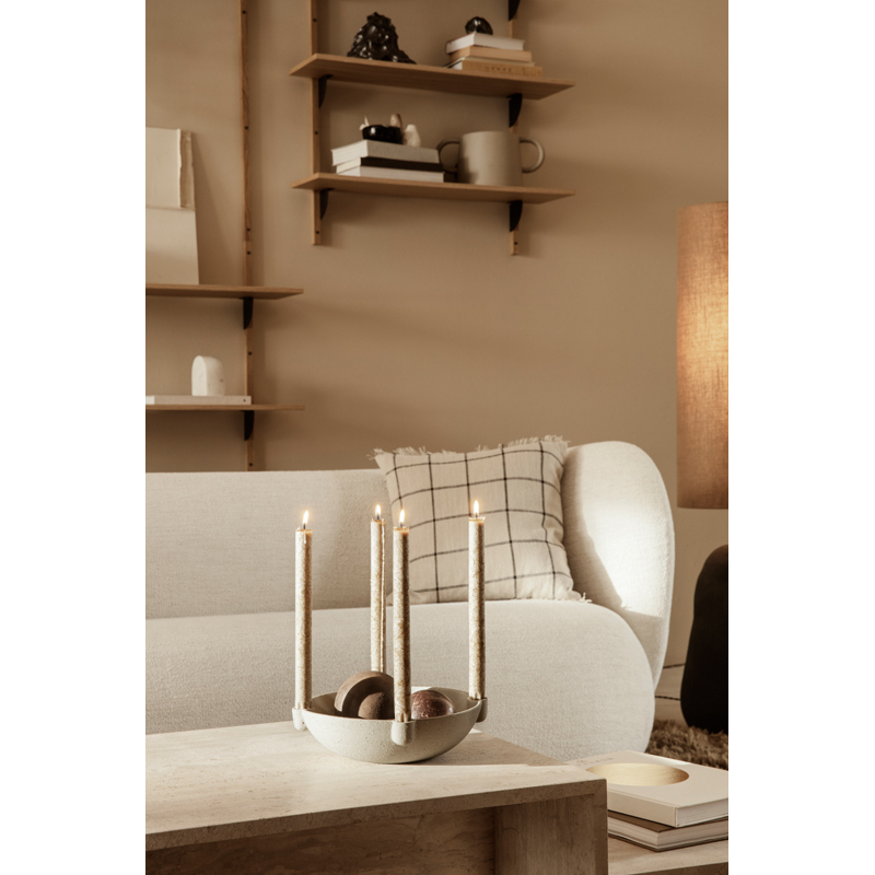 Canapé RICO 3 places Bouclé Blanc cassé FERM LIVING