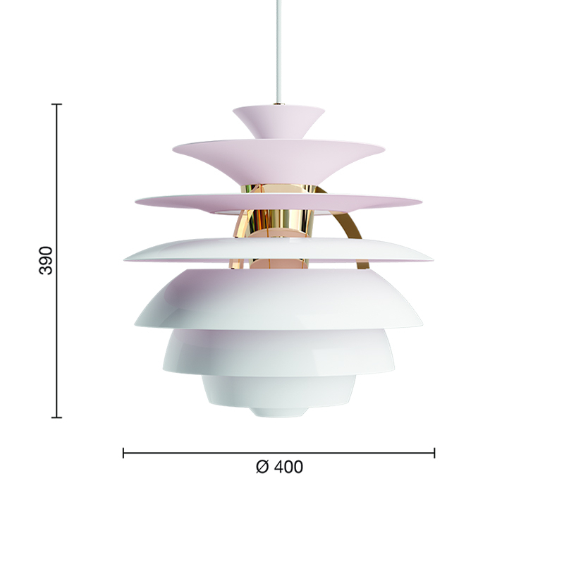 Suspension PH SNOWBALL édition anniversaire Rose pâle LOUIS POULSEN