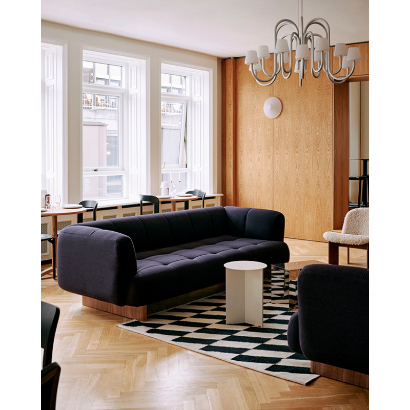 Canapé QUILTON LIFT 3 places Sense Noir HAY