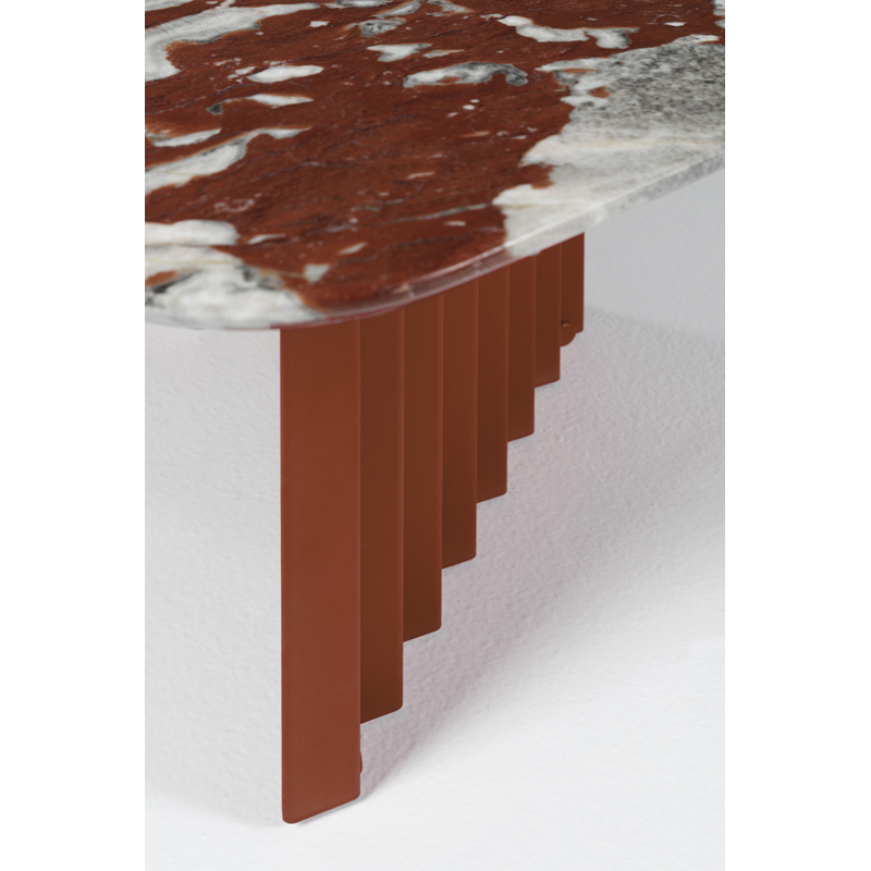 Table d'appoint guéridon PLEC small marbre Terracotta RS BARCELONA