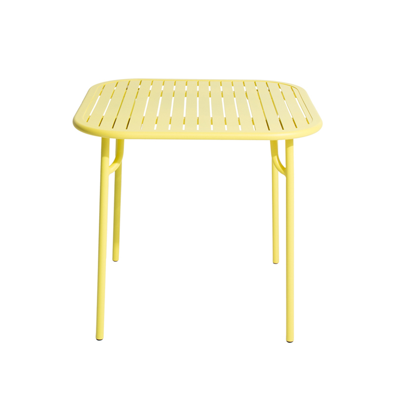 Table extérieur WEEK-END 85x85 Jaune PETITE FRITURE