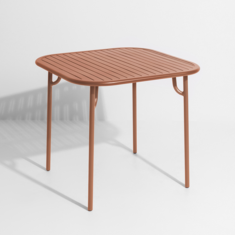 Table extérieur WEEK-END 85x85 Terracotta PETITE FRITURE