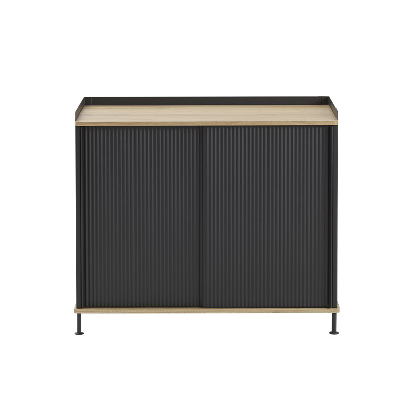 Meuble de rangement ENFOLD Buffet L 100 Chêne/ noir MUUTO