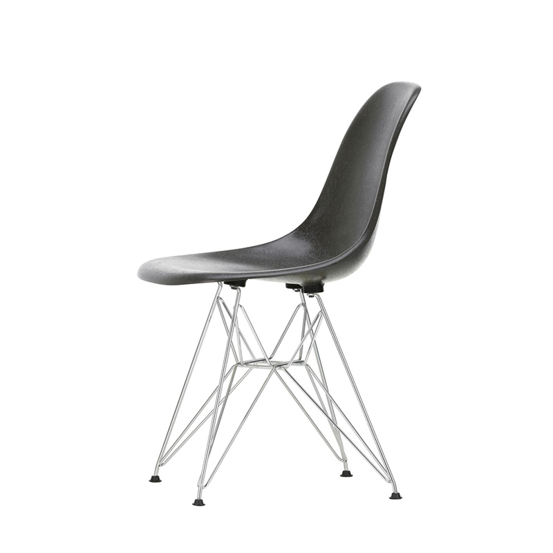 Chaise EAMES FIBERGLASS CHAIR DSR Gris foncé Eames VITRA