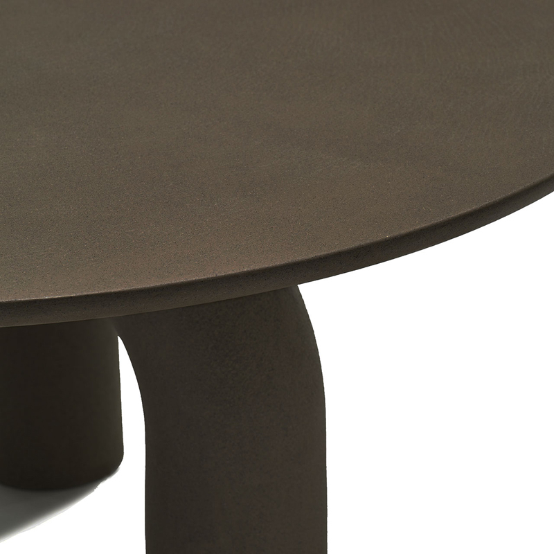 Table ELEPHANTE Ronde Noir texturé MOGG