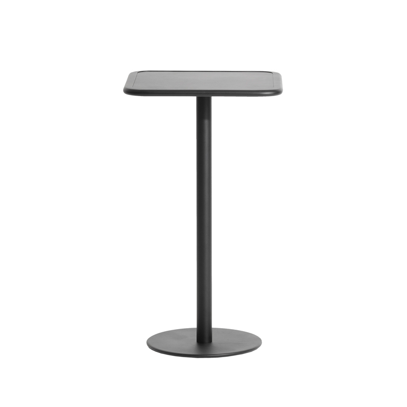 Table extérieur Mange-debout WEEK-END carré Noir PETITE FRITURE