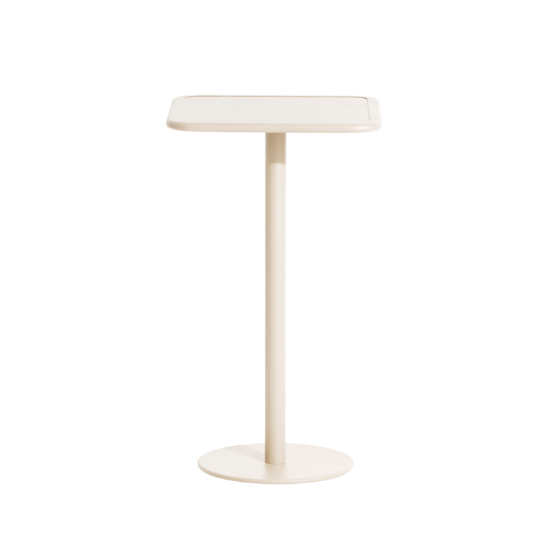 Table extérieur Mange-debout WEEK-END carré Ivoire PETITE FRITURE